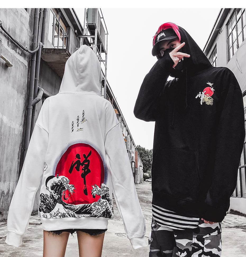 Letter Wave Hoodies - RIGHTOUTFIT