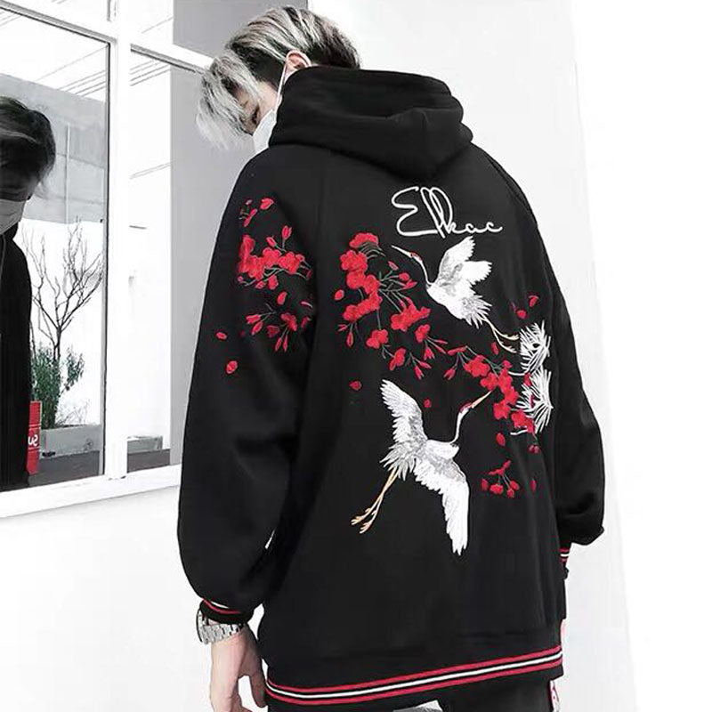 Rose crane hoodie - RIGHTOUTFIT