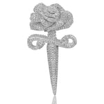 Iced Out Sword Flower Pendant With Chain - RIGHTOUTFIT
